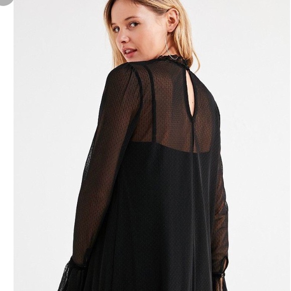 Kimchi Blue Ruffle Mock-Neck Mesh Dress - Picture 3 of 5